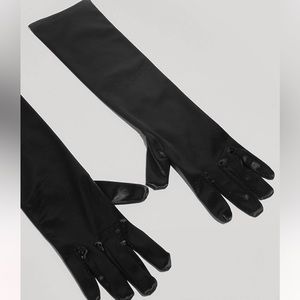 Longline satin gloves